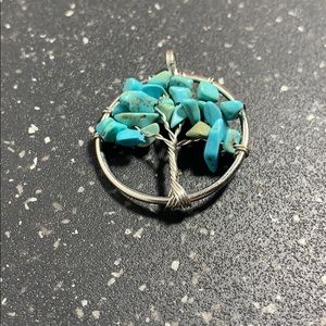 Turquoise Natural Stone Tree of Life Charm
